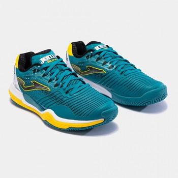 Chaussures T.POINT tennis JOMA toutes surfaces S2317 vert jaune et blanc la paire de face