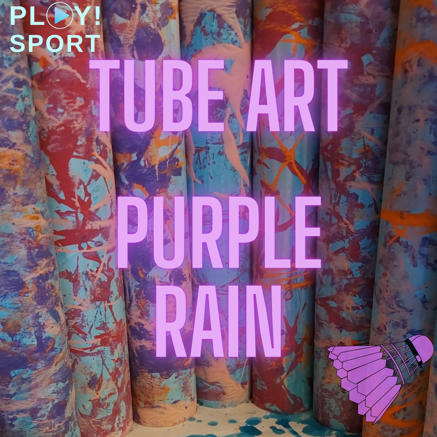 Tube ART PURPLE RAIN boites de volants design