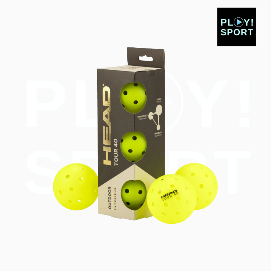 BALLES DE PICKLEBALL Extérieur Tour 40 HEAD