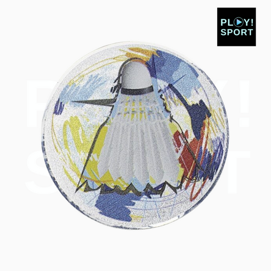 Centre de médaille Badminton en aluminium 25mm de diamètre