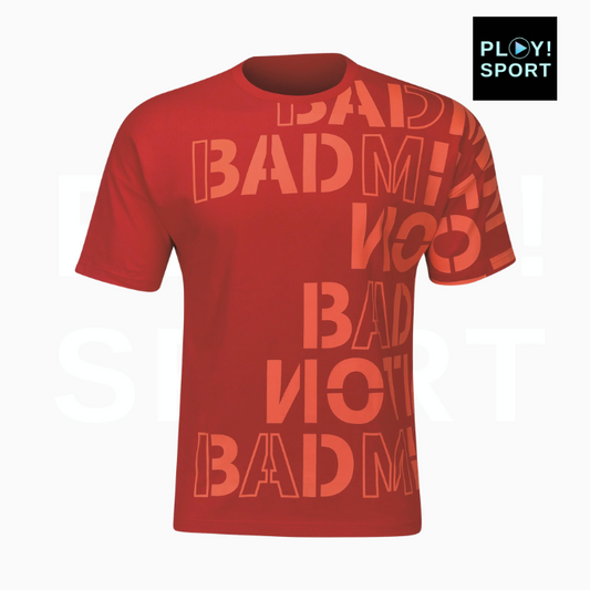 T-SHIRT LI-NING Men Letters "Badminton" ROUGE