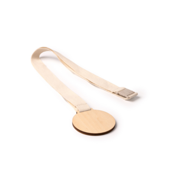 Médaille Bois éco-responsable diamètre 7cm vue d'ensemble