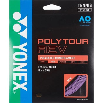YONEX CORDAGE POLYTOUR REV 125 (12m) TENNIS MAUVE