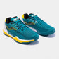 Chaussures T.POINT tennis JOMA toutes surfaces S2317 vert jaune et blanc la paire de face