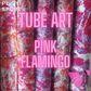 Tube ART PINK FLAMINGO boites de volants design
