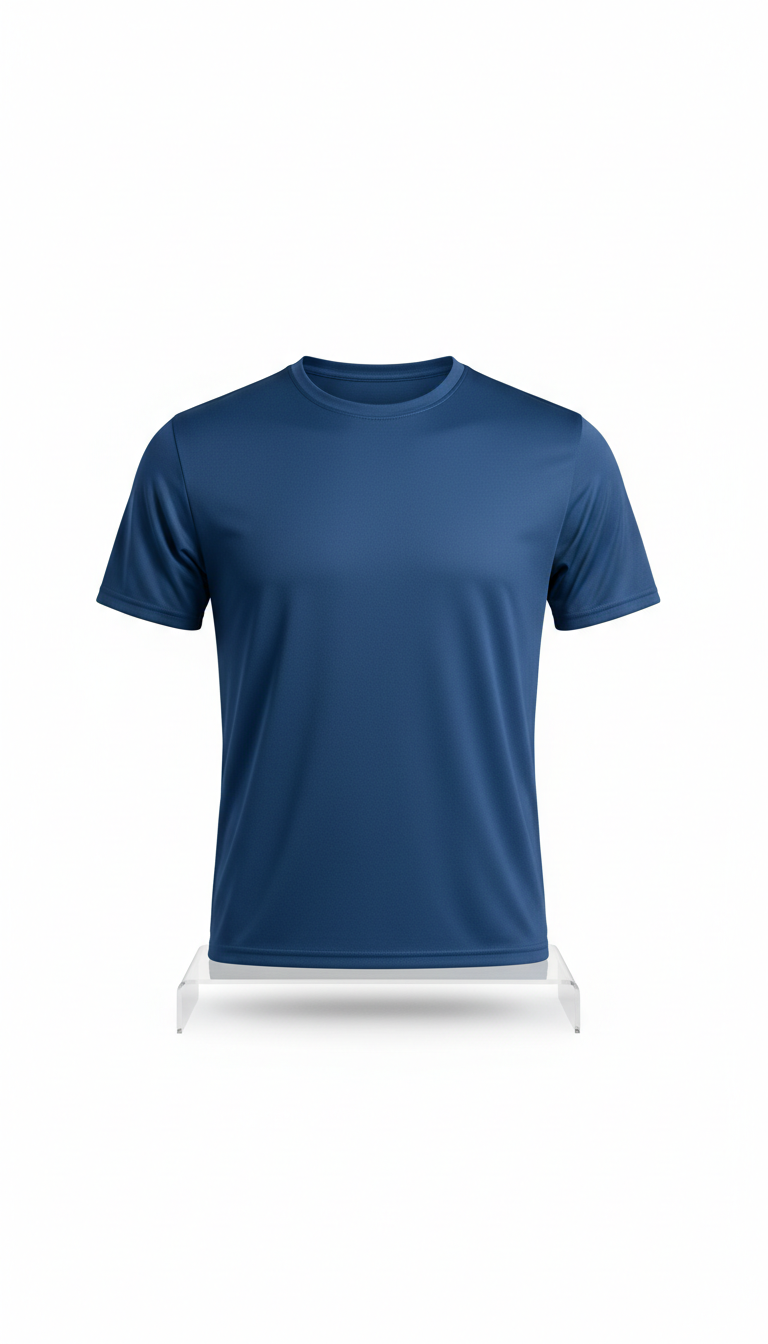 T-shirt performance bleu court