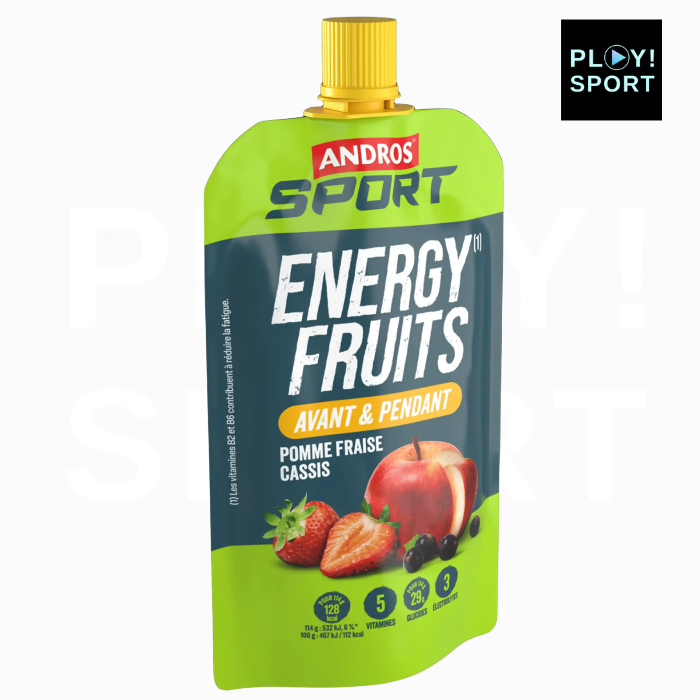 Gourde ENERGY FRUITS VITAMINES ANDROS POMME FRAISE CASSIS