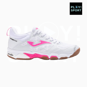 JOMA B.BRESTON 2413 BLANC FUSHIA FEMME CHAUSSURES BADMINTON SQUASH