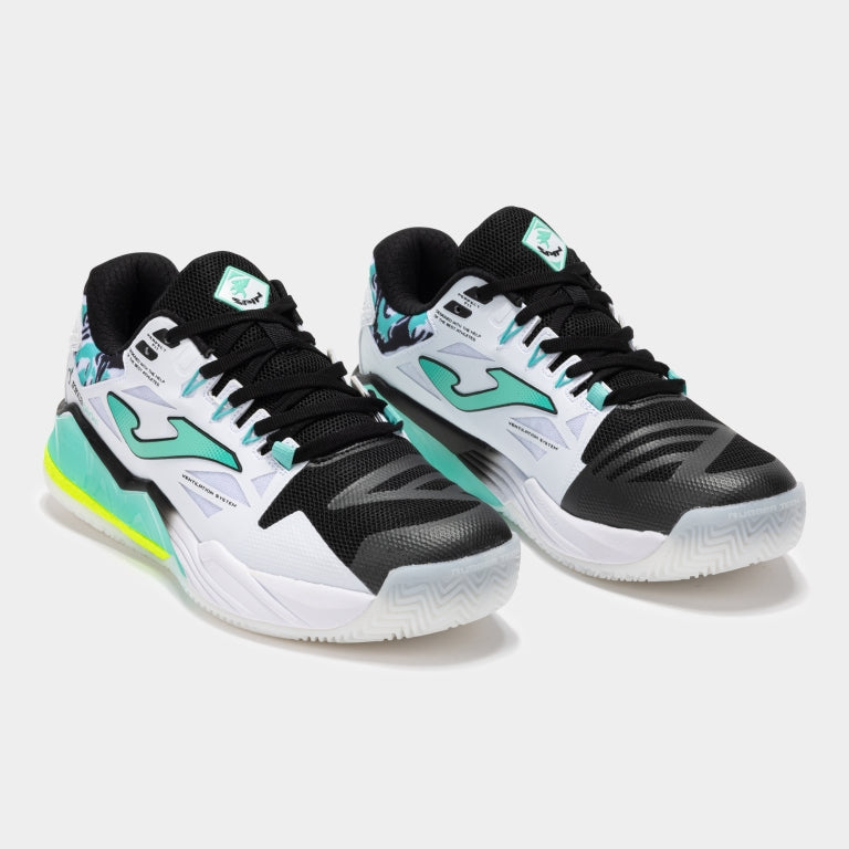 joma chaussure spin blanc et noir de face 