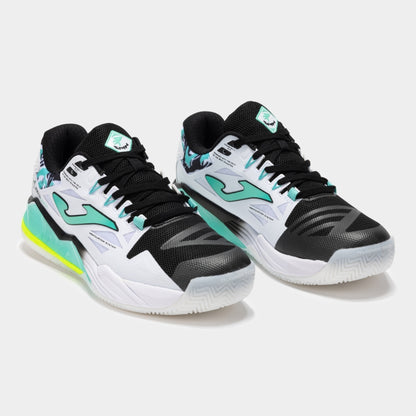 joma chaussure spin blanc et noir de face 