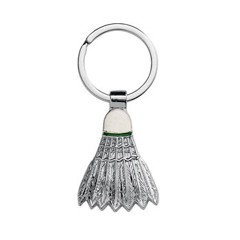 Porte-clés Volant Badminton métal avec écrin