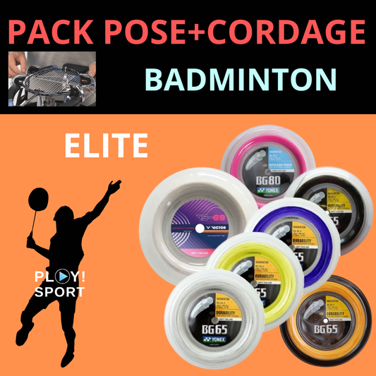 YONEX EXBOLT65 BLANC pour PACK BADMINTON Elite
