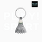 Porte-clés Volant Badminton métal avec écrin