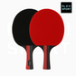 Raquette de tennis de table de face noir et rouge 