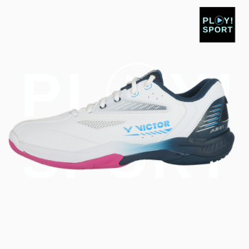 VICTOR A391 AB CHAUSSURES BADMINTON blanches bleues fushias