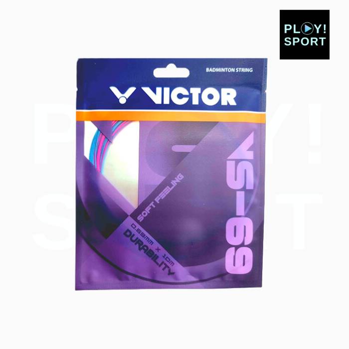 VICTOR CORDAGE VS69 FUN (10m) BADMINTON CIEL/ROSE PURPLE 