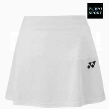 YONEX JUPE FEMME YW0036EX DE FACE WHITE PETIT LOGO YONEX NOIR