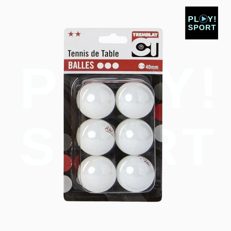 Balles de tennis de table ping pong- Lot de 6