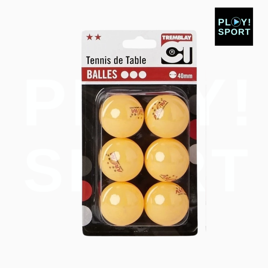 Balles de tennis de table ping pong- Lot de 6