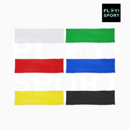 Bandeaux en tissus roly blanc, vert, rouge, bleu, jaune, noir 