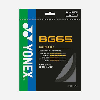 YONEX CORDAGE BG65 (10m) BADMINTON NOIR
